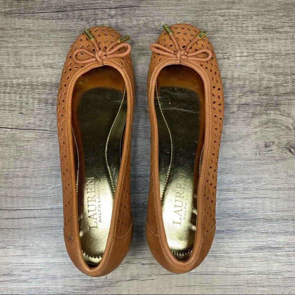 LAUREN Ralph‎ Lauren NIA Goat Leather Loafers Size 5 Women’s/Youth Girl 3 Flats